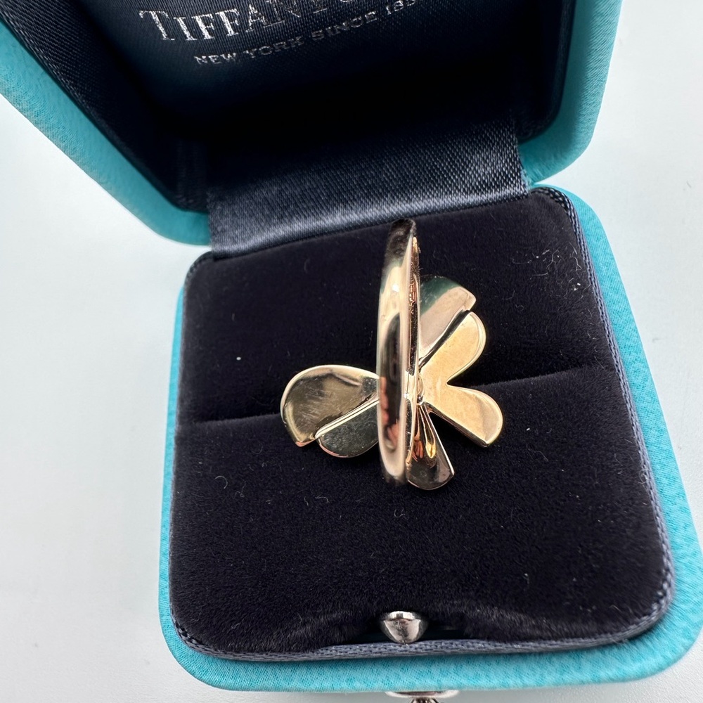 Tiffany & Co. New love bug butterfly size 5 18kt rose gold & 925 sterling silver - Picture 10 of 13
